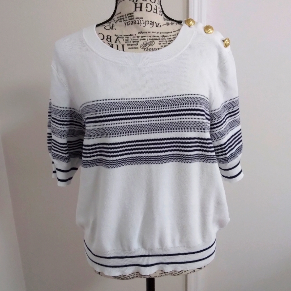 Derek Lam 10 Crosby Short Sleeve Sweater